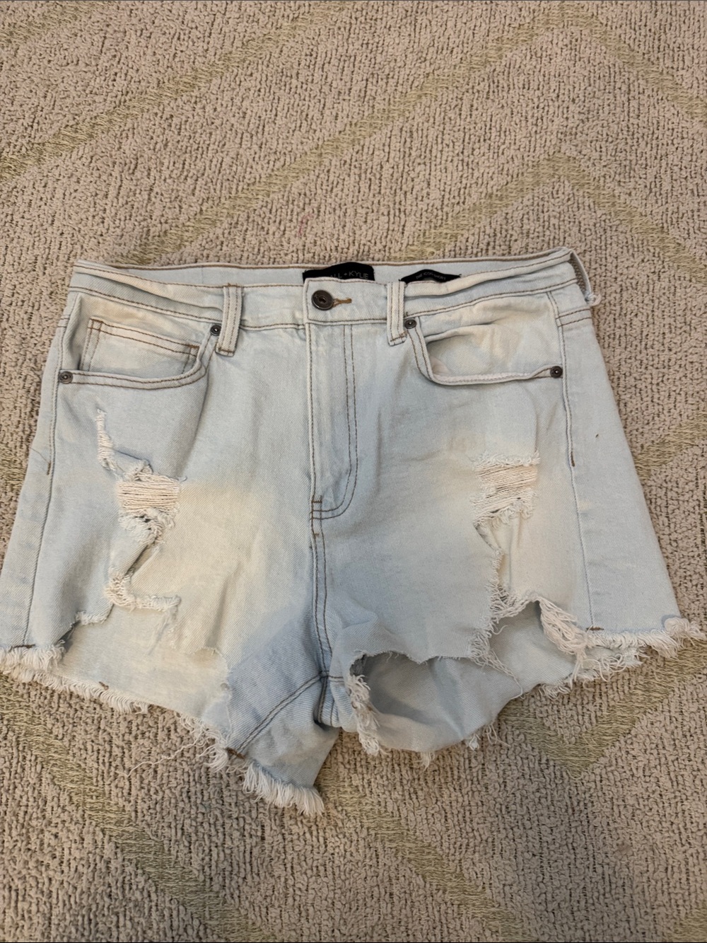 Kendall + Kylie Icon Distressed Denim Shorts Size 29 High Rise